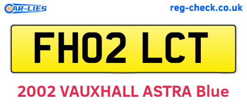 FH02LCT are the vehicle registration plates.