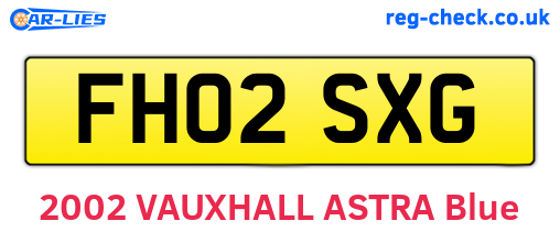FH02SXG are the vehicle registration plates.