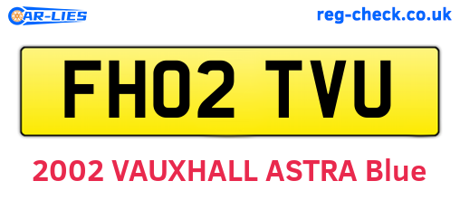 FH02TVU are the vehicle registration plates.