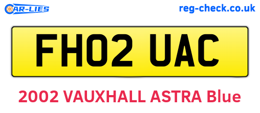 FH02UAC are the vehicle registration plates.