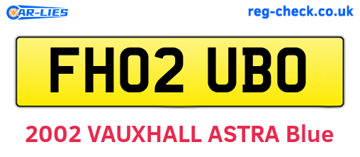 FH02UBO are the vehicle registration plates.