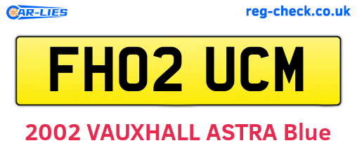 FH02UCM are the vehicle registration plates.