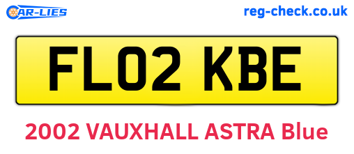 FL02KBE are the vehicle registration plates.