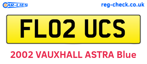 FL02UCS are the vehicle registration plates.