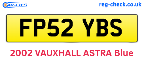 FP52YBS are the vehicle registration plates.