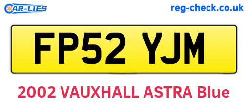 FP52YJM are the vehicle registration plates.