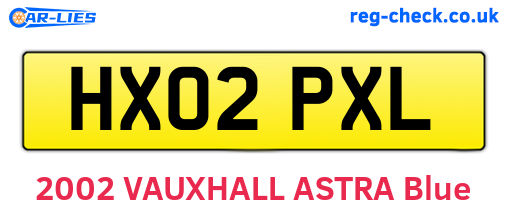 HX02PXL are the vehicle registration plates.