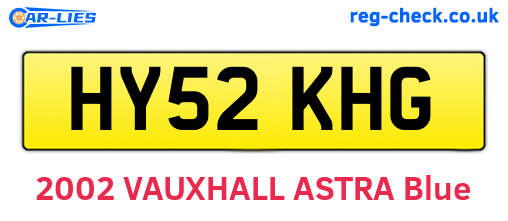 HY52KHG are the vehicle registration plates.