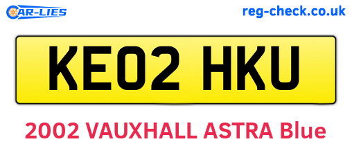 KE02HKU are the vehicle registration plates.