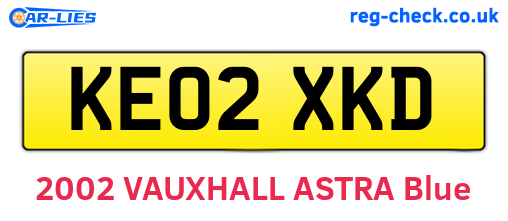 KE02XKD are the vehicle registration plates.