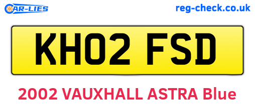 KH02FSD are the vehicle registration plates.