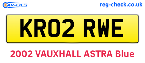 KR02RWE are the vehicle registration plates.