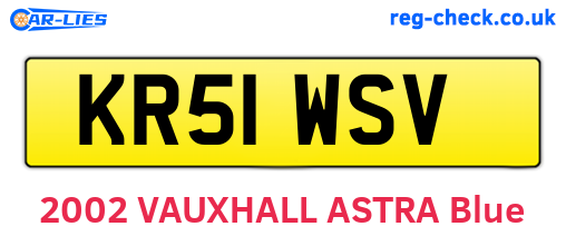 KR51WSV are the vehicle registration plates.