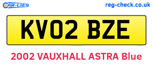KV02BZE are the vehicle registration plates.