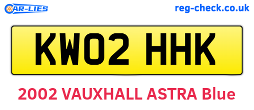 KW02HHK are the vehicle registration plates.