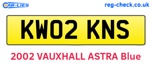 KW02KNS are the vehicle registration plates.