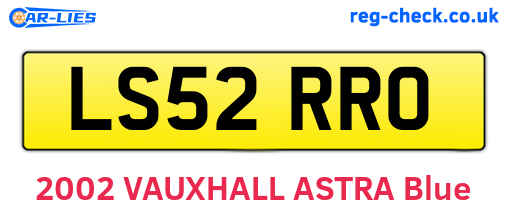 LS52RRO are the vehicle registration plates.