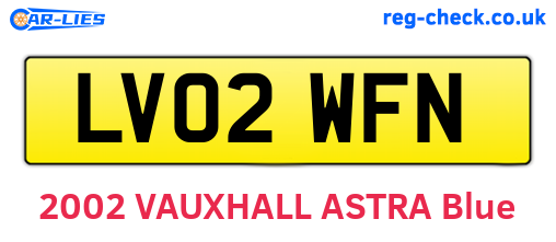 LV02WFN are the vehicle registration plates.