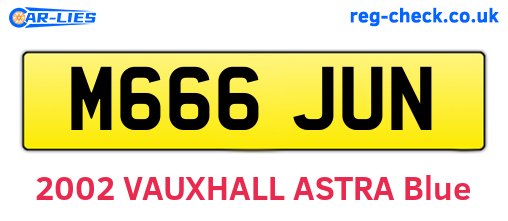 M666JUN are the vehicle registration plates.