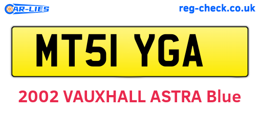 MT51YGA are the vehicle registration plates.
