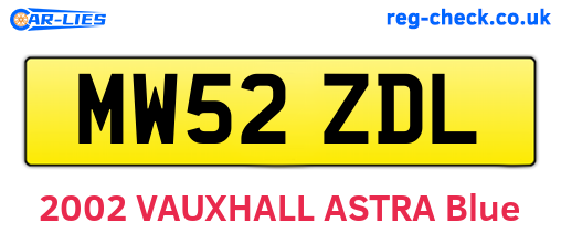 MW52ZDL are the vehicle registration plates.
