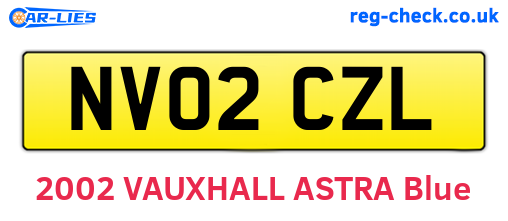 NV02CZL are the vehicle registration plates.
