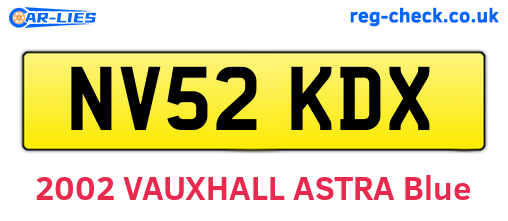 NV52KDX are the vehicle registration plates.