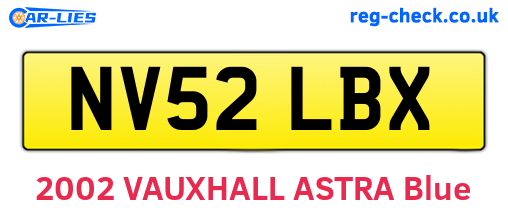 NV52LBX are the vehicle registration plates.