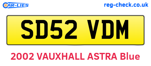 SD52VDM are the vehicle registration plates.