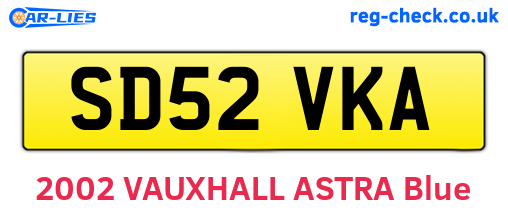 SD52VKA are the vehicle registration plates.