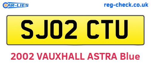 SJ02CTU are the vehicle registration plates.