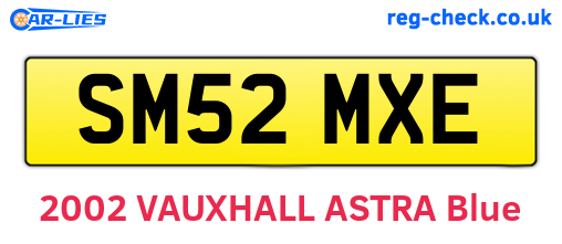 SM52MXE are the vehicle registration plates.