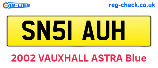 SN51AUH are the vehicle registration plates.