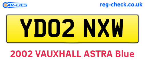YD02NXW are the vehicle registration plates.