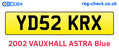 YD52KRX are the vehicle registration plates.