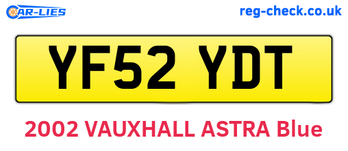YF52YDT are the vehicle registration plates.