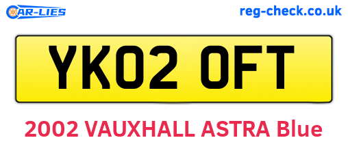 YK02OFT are the vehicle registration plates.