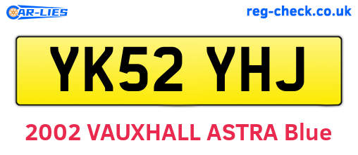 YK52YHJ are the vehicle registration plates.