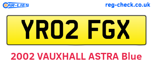 YR02FGX are the vehicle registration plates.