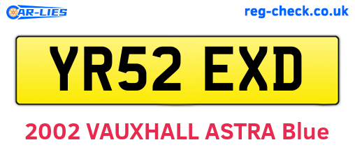 YR52EXD are the vehicle registration plates.