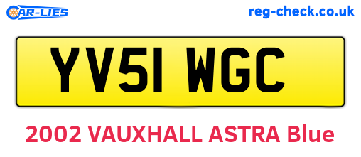 YV51WGC are the vehicle registration plates.