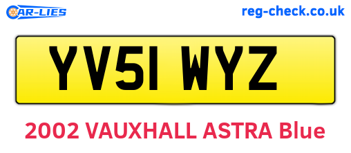 YV51WYZ are the vehicle registration plates.