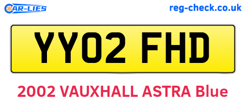 YY02FHD are the vehicle registration plates.