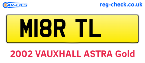 M18RTL are the vehicle registration plates.