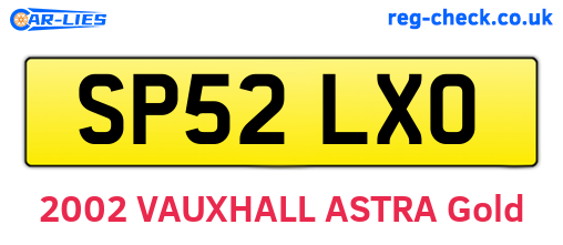 SP52LXO are the vehicle registration plates.