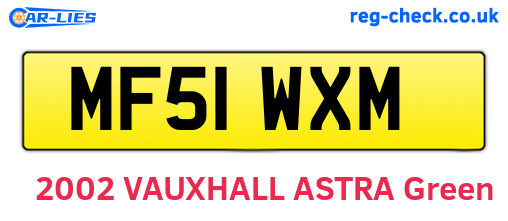 MF51WXM are the vehicle registration plates.