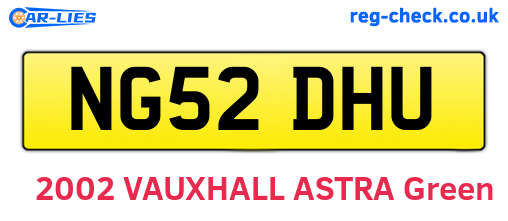 NG52DHU are the vehicle registration plates.