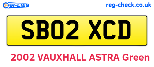 SB02XCD are the vehicle registration plates.