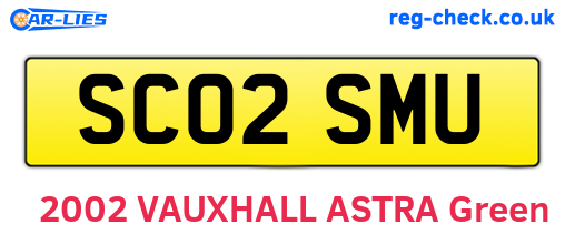 SC02SMU are the vehicle registration plates.