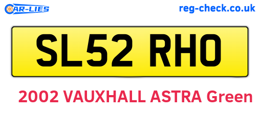 SL52RHO are the vehicle registration plates.